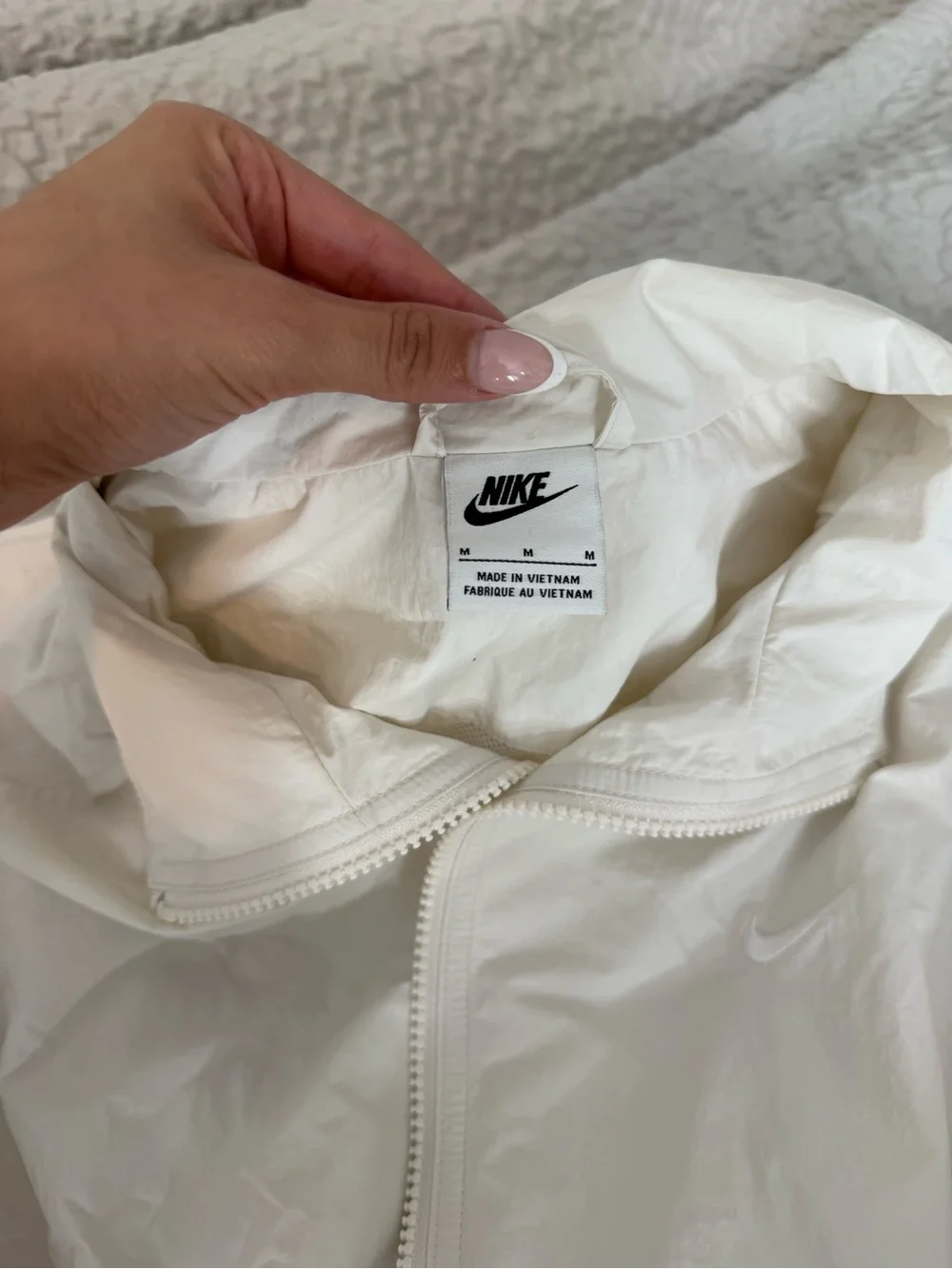 Nike White Windbreaker Jacket